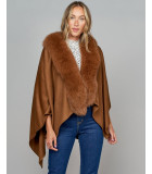 Fox Fur Trimmed Cashmere Capes